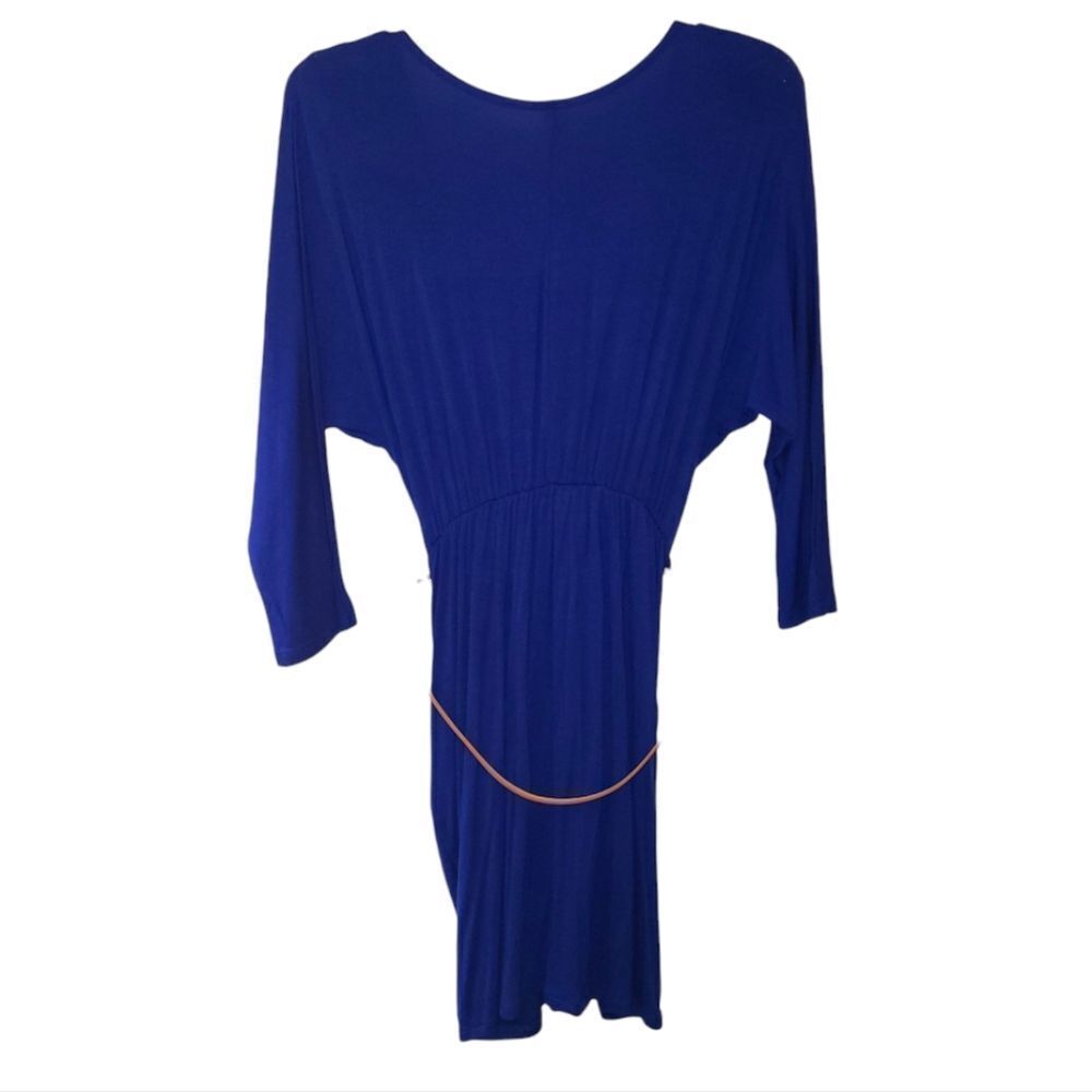 JnK by the Mogan Royal Blue Belted Dress - Picture 3 of 11